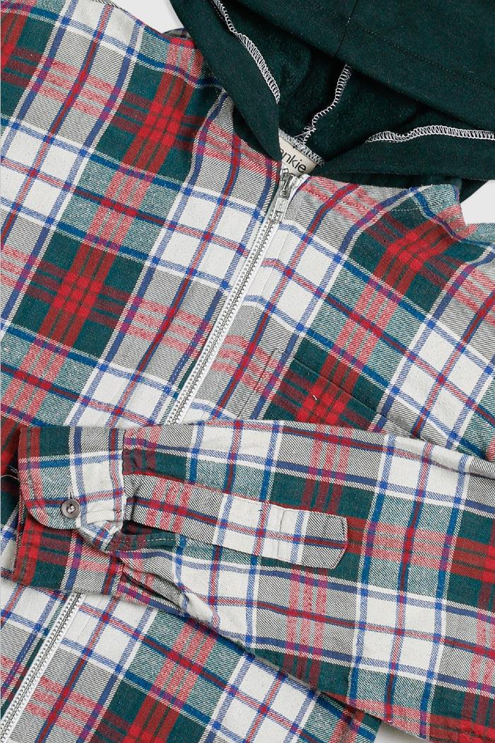 Frankie Unisex Rework Hooded Flannel - S