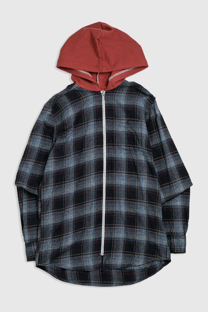 frankie Unisex Rework Hooded Flannel - S