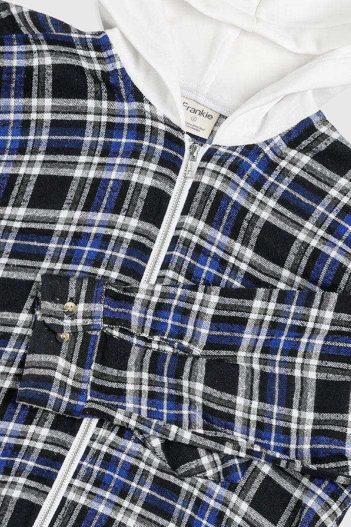 Frankie Unisex Rework Hooded Flannel - S