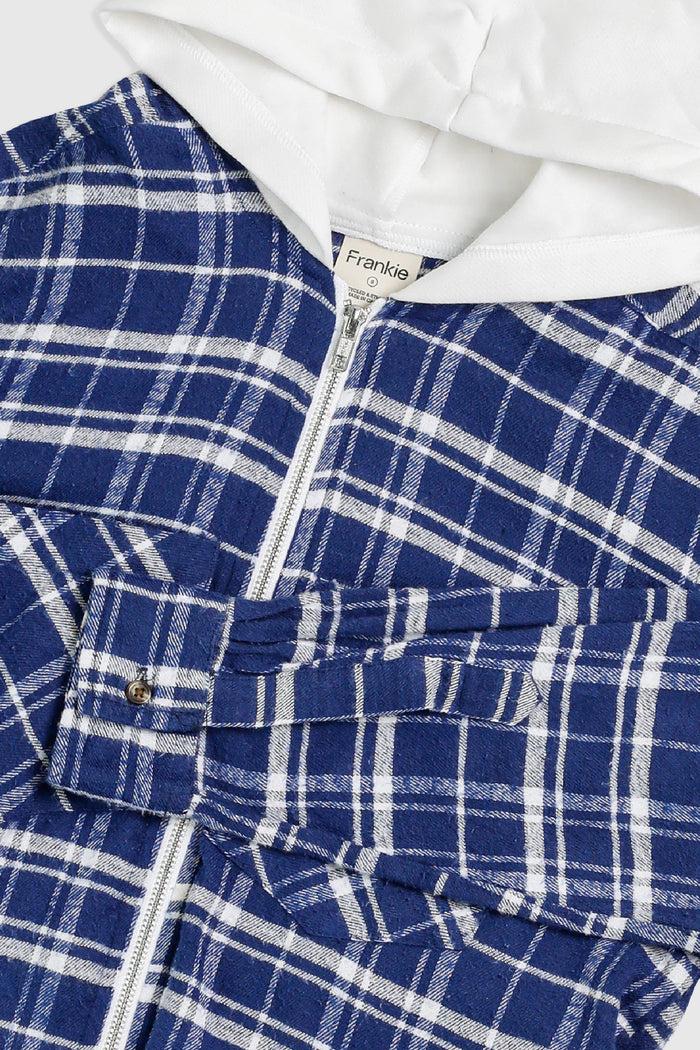 Frankie Unisex Rework Hooded Flannel - S