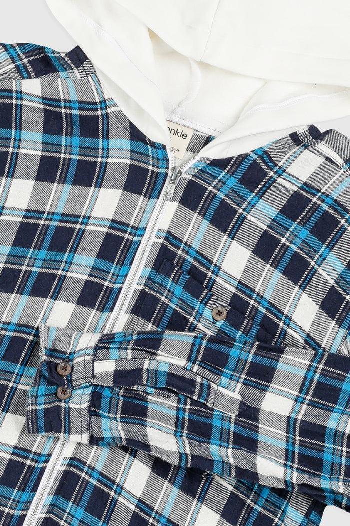 Frankie Unisex Rework Hooded Flannel - S