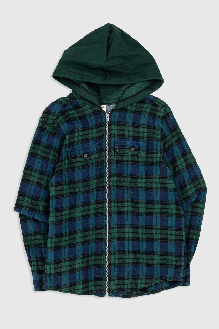 frankie Unisex Rework Hooded Flannel - S
