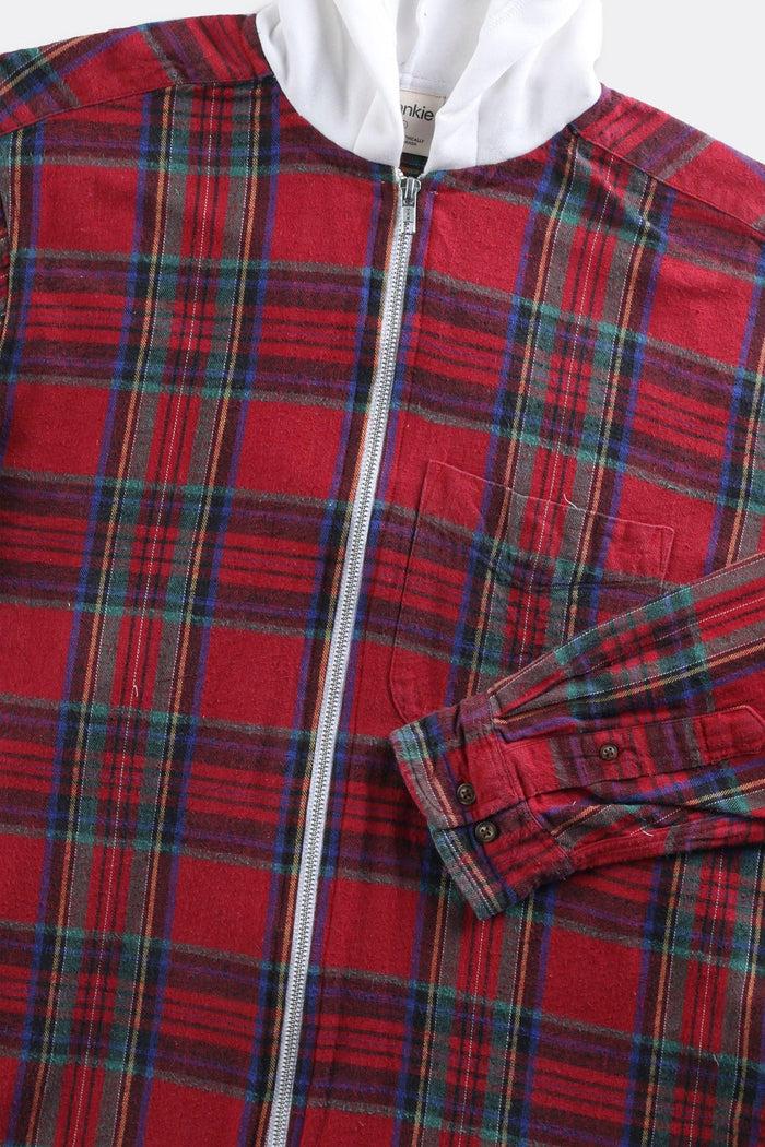 Frankie Unisex Rework Hooded Flannel - Women-M Men-S