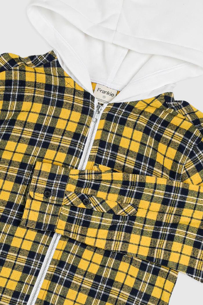 Frankie Unisex Rework Hooded Flannel - XS