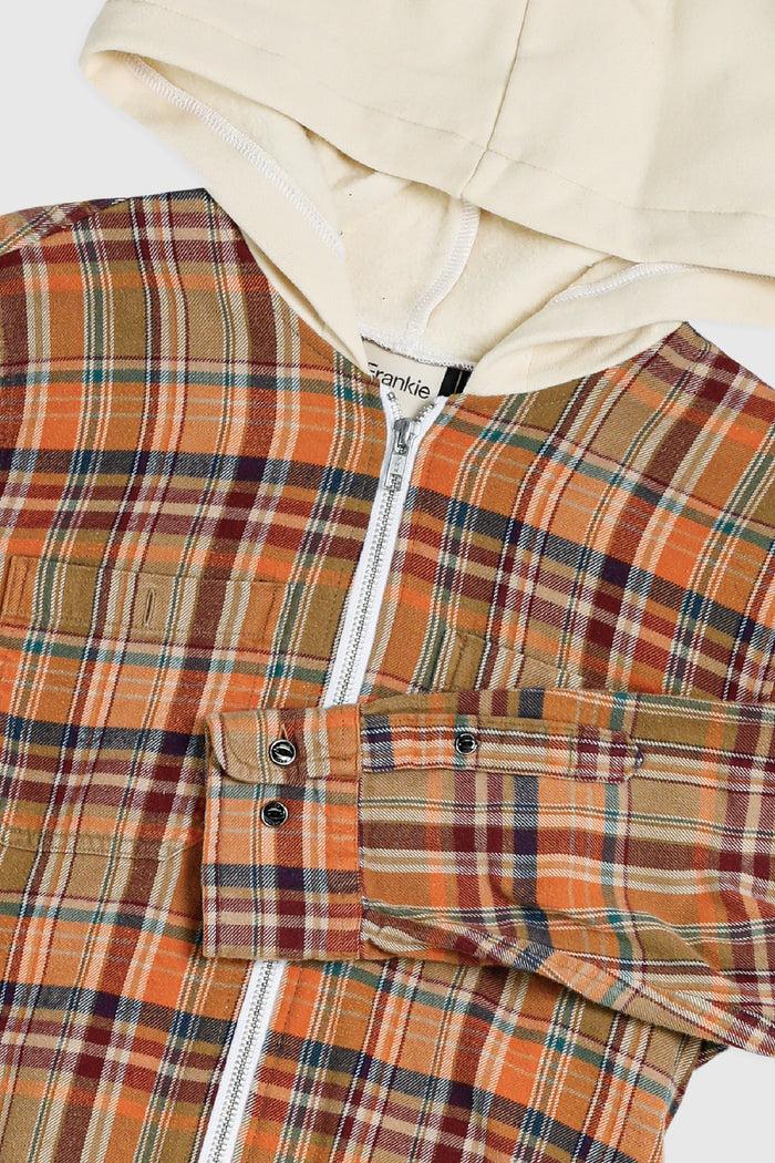 Frankie Unisex Rework Hooded Flannel - XS