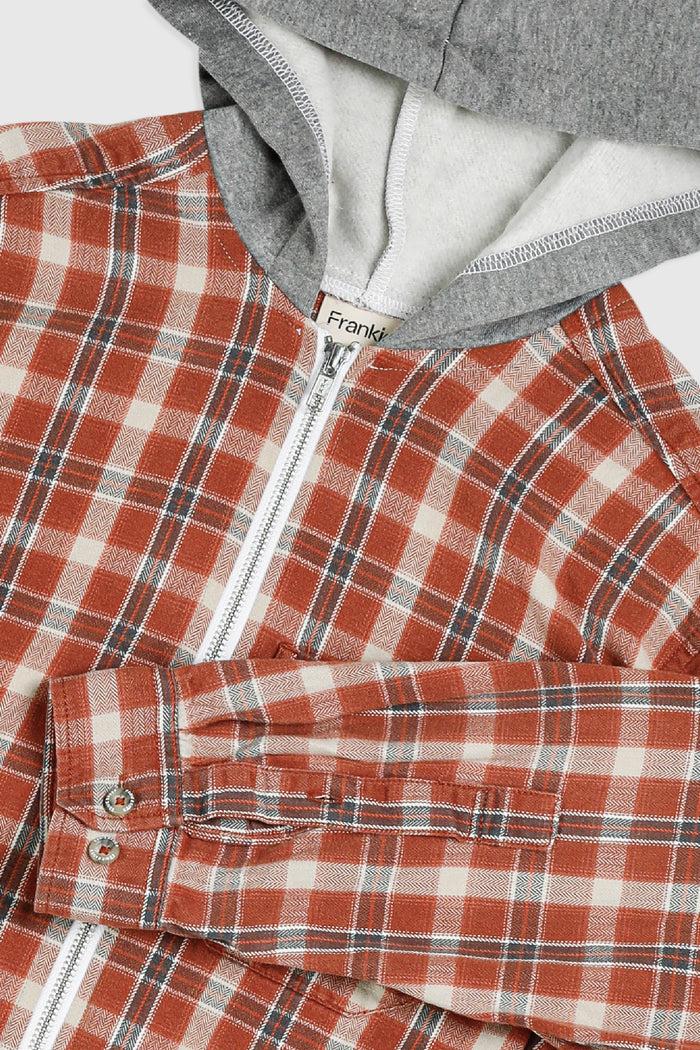 Frankie Unisex Rework Hooded Flannel - XS