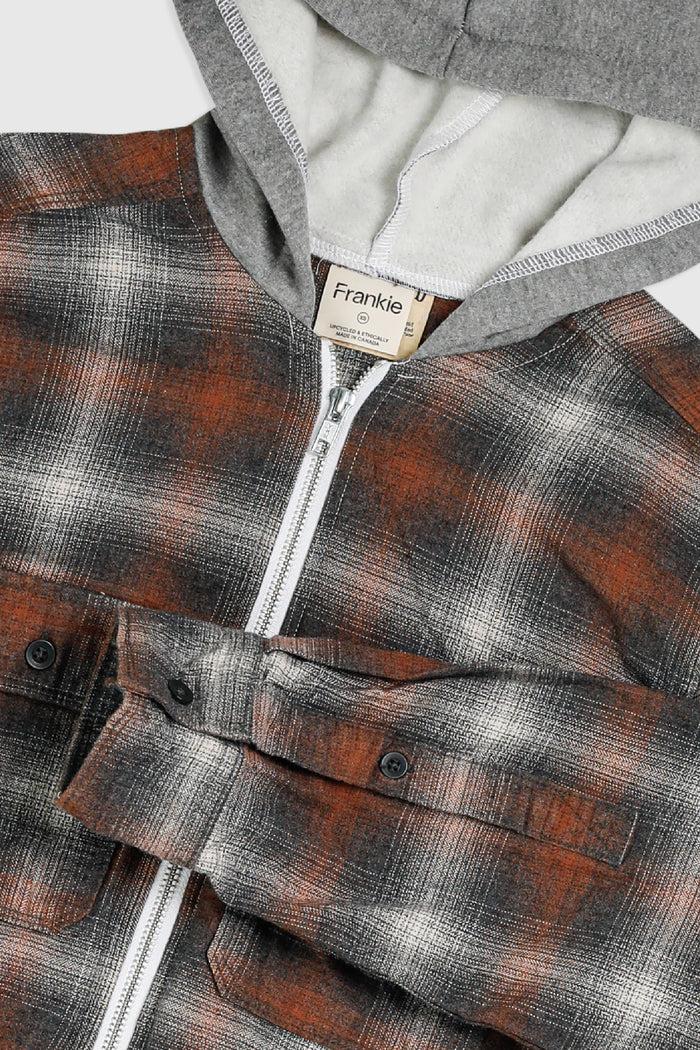 Frankie Unisex Rework Hooded Flannel - XS