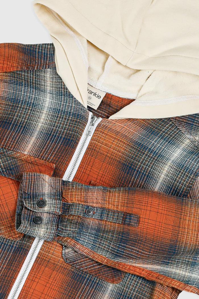 Frankie Unisex Rework Hooded Flannel - XS