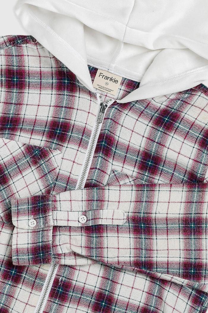 Frankie Unisex Rework Hooded Flannel - XS