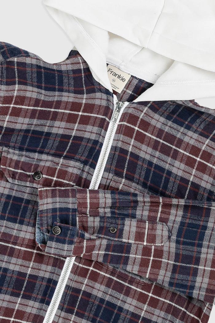 Frankie Unisex Rework Hooded Flannel - XS