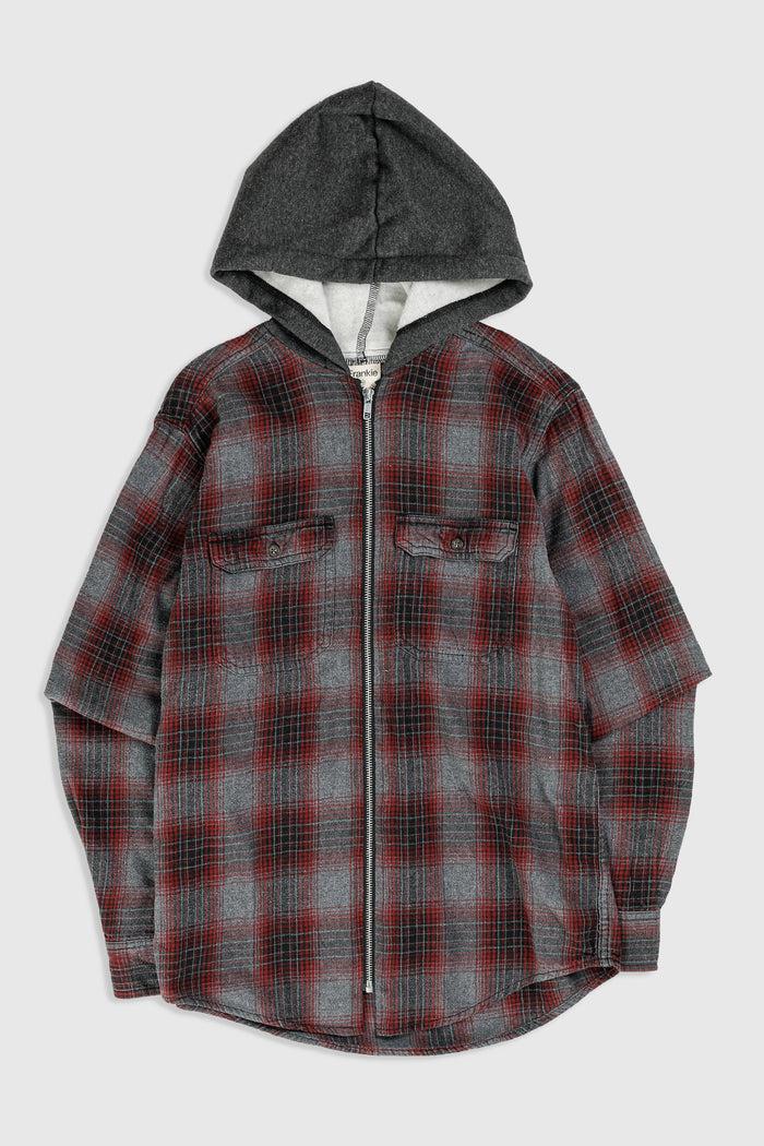 frankie Unisex Rework Hooded Flannel - XS