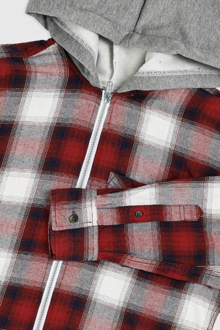 Frankie Unisex Rework Hooded Flannel - XS
