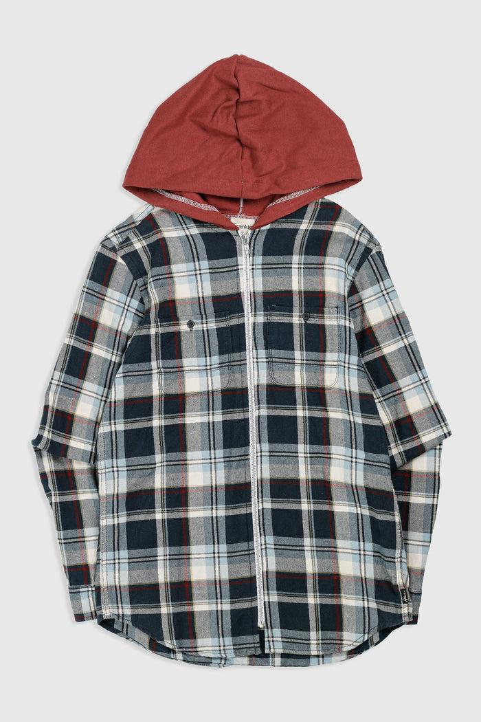 frankie Unisex Rework Hooded Flannel - XS