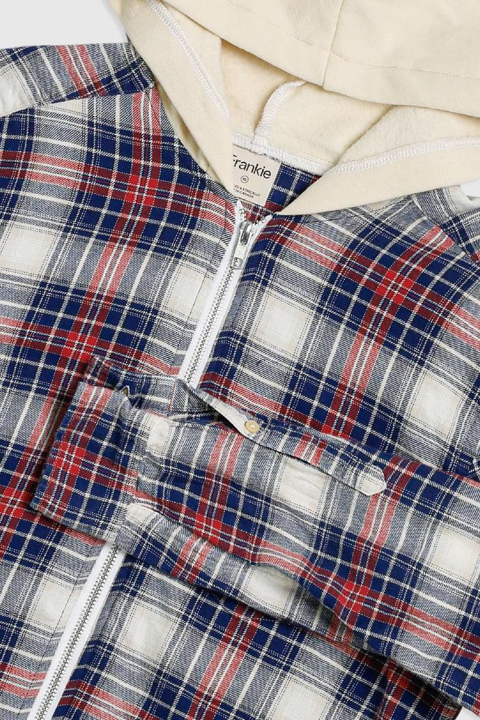 Frankie Unisex Rework Hooded Flannel - XS