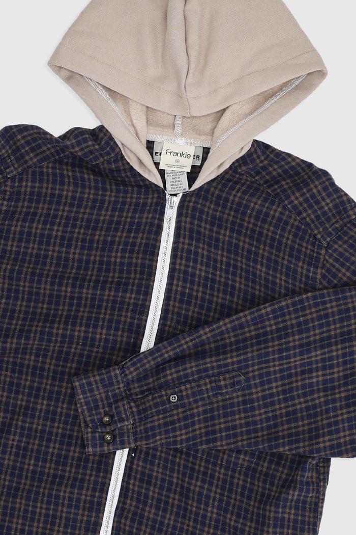 Frankie Unisex Rework Hooded Flannel - XS