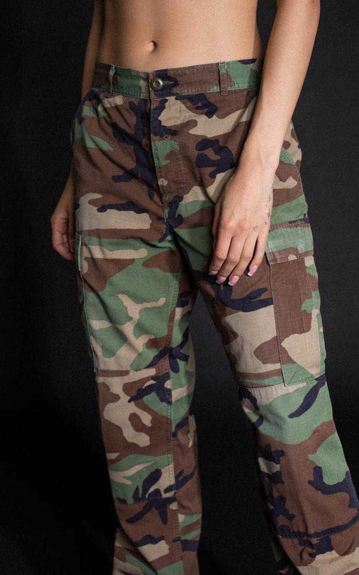 Frankie Vintage Camo Woodland Pants - XS L XL