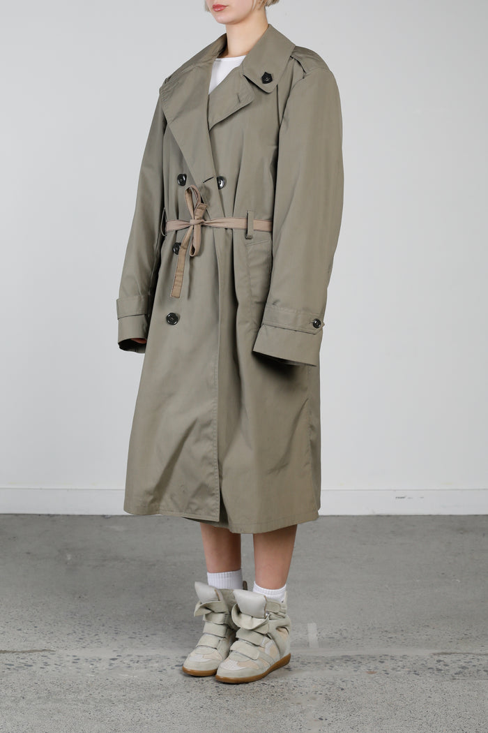 Frankie Vintage Military Trench Coat - L