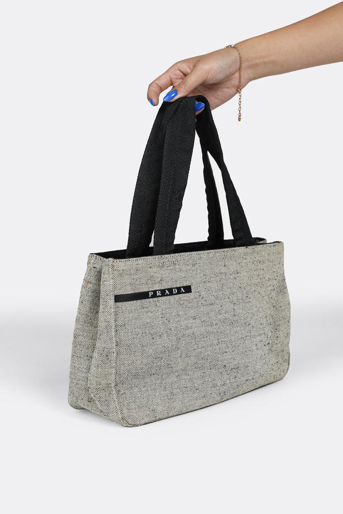 Frankie Vintage Prada Linen Tote Bag