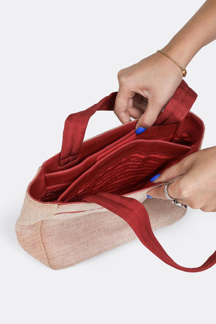 Frankie Vintage Prada Linen Tote Bag