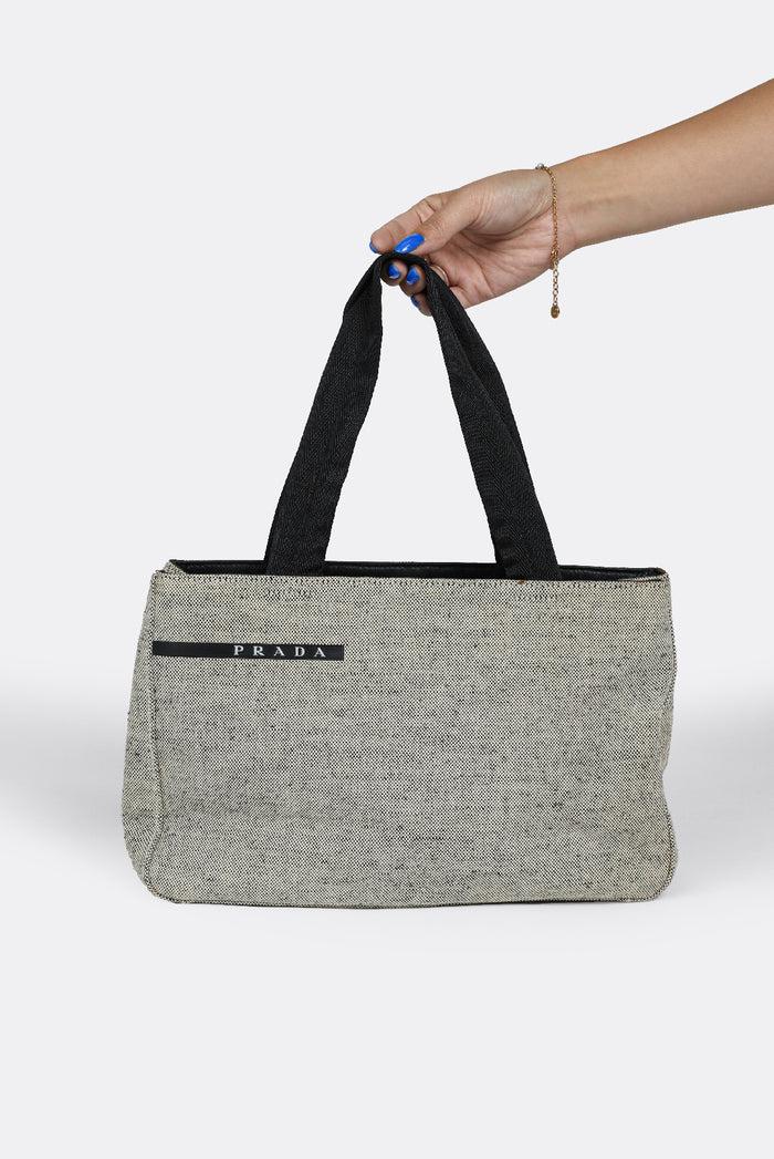 frankie Vintage Prada Linen Tote Bag