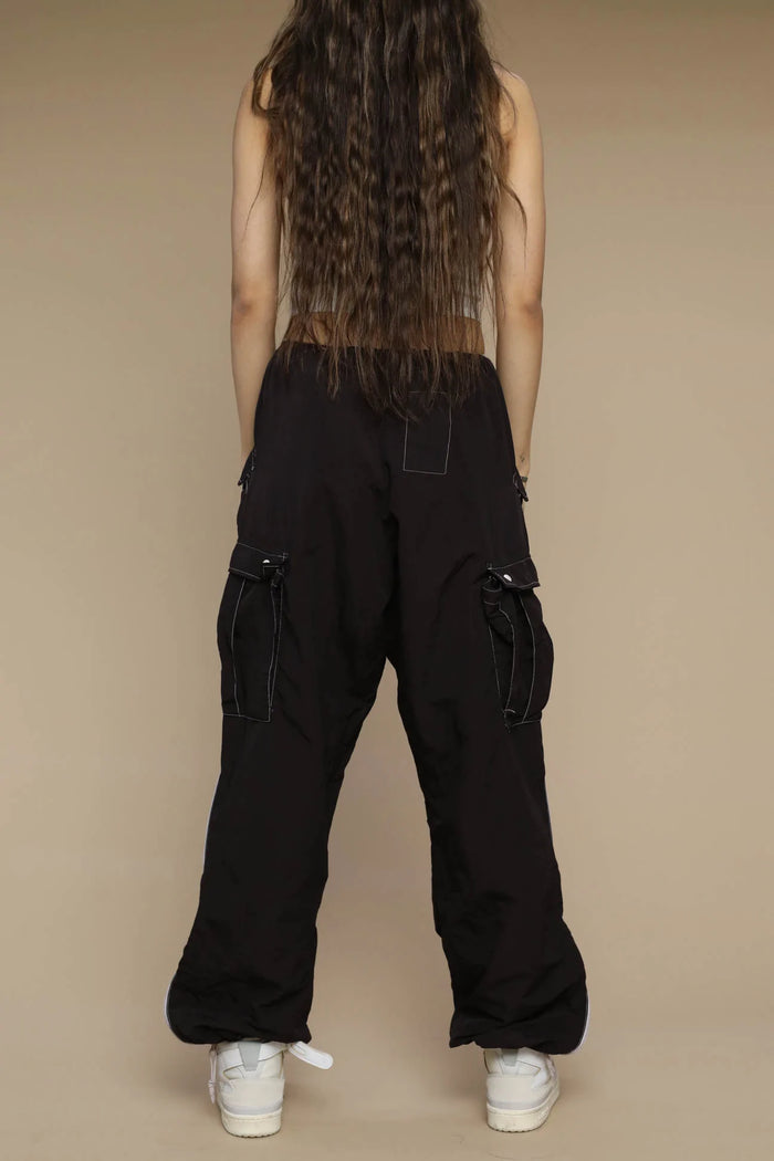 Frankie Vintage Rework Chocolate Parachute Pants