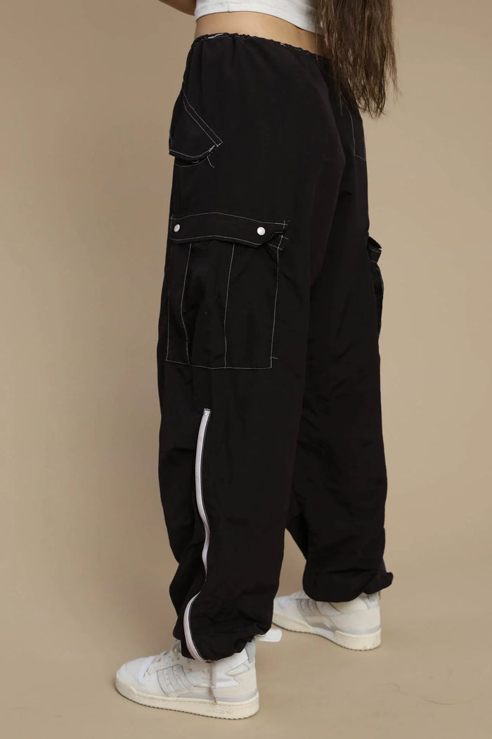 Frankie Vintage Rework Chocolate Parachute Pants