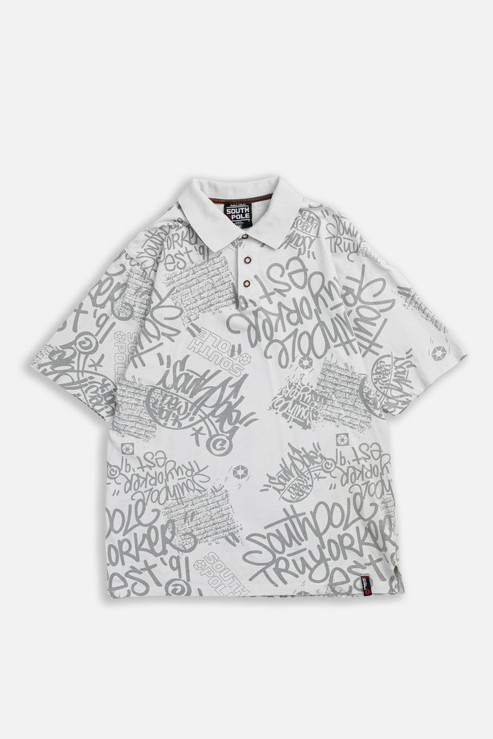 frankie Vintage South Pole Collared Tee - M