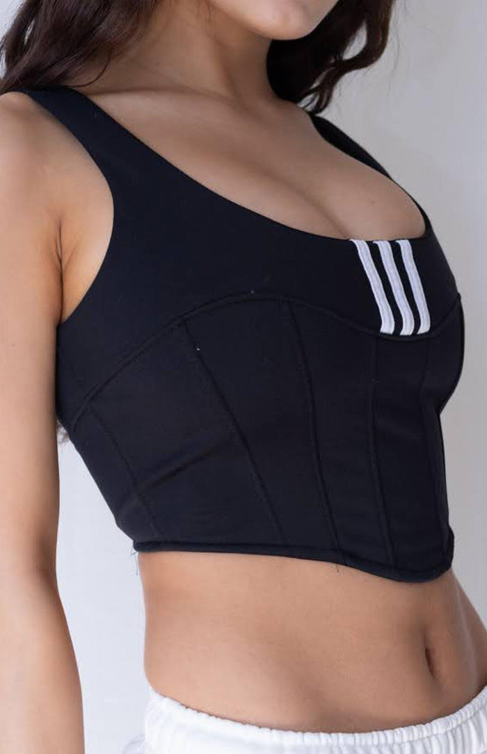 Frankie Rework Adidas Track Bustier - XS S M L XL XXL
