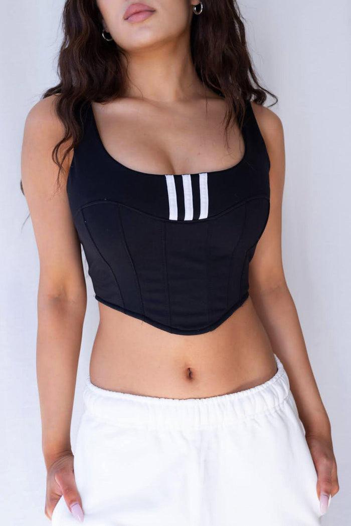 frankie Rework Adidas Track Bustier - XS S M L XL XXL