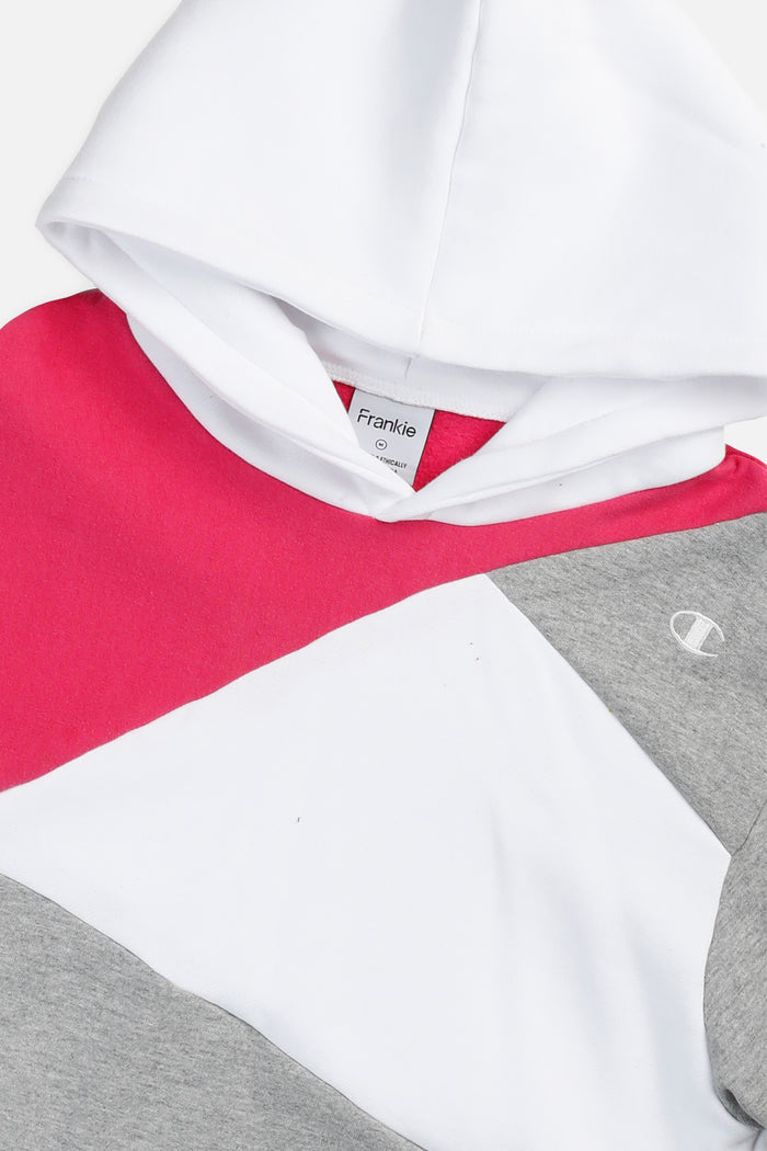 Frankie Rework Champion Patchwork Crop Sweatshirt - M