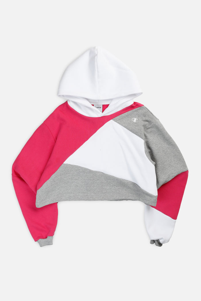 frankie Rework Champion Patchwork Crop Sweatshirt - M