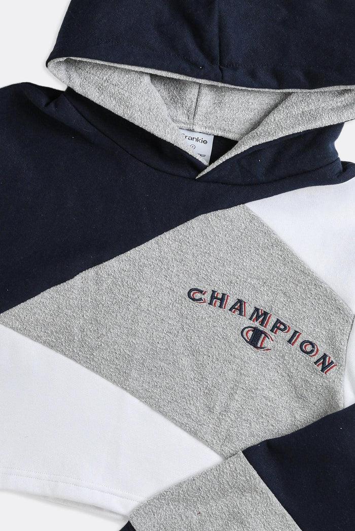 Frankie Rework Champion Patchwork Crop Sweatshirt - S