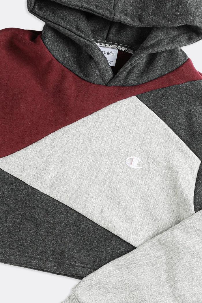 Frankie Rework Champion Patchwork Crop Sweatshirt - S