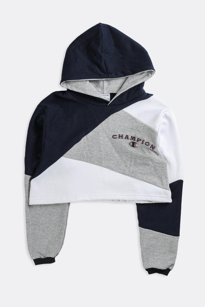 frankie Rework Champion Patchwork Crop Sweatshirt - S