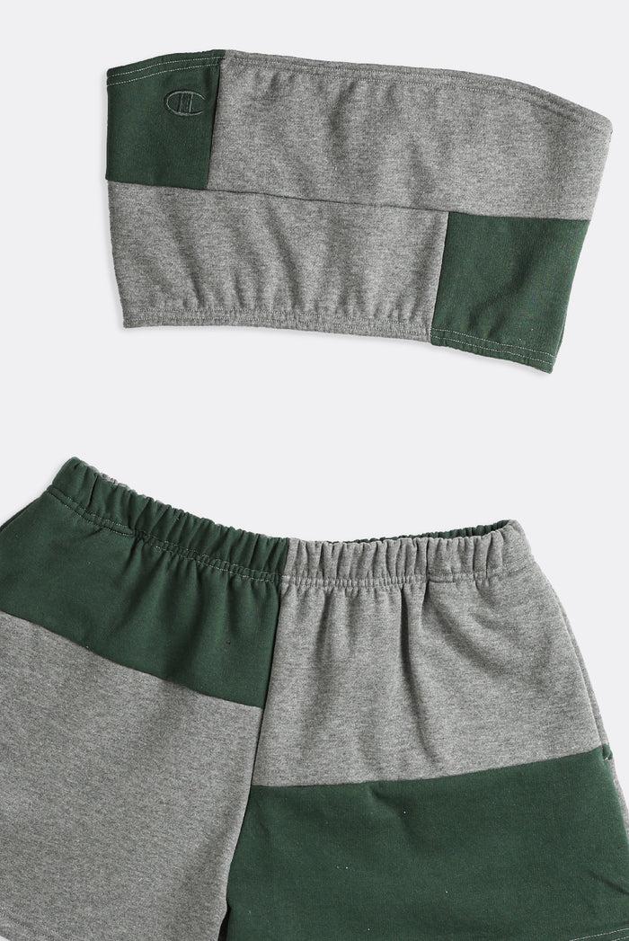 Frankie Rework Champion Patchwork Mini Sweatshorts Set - L
