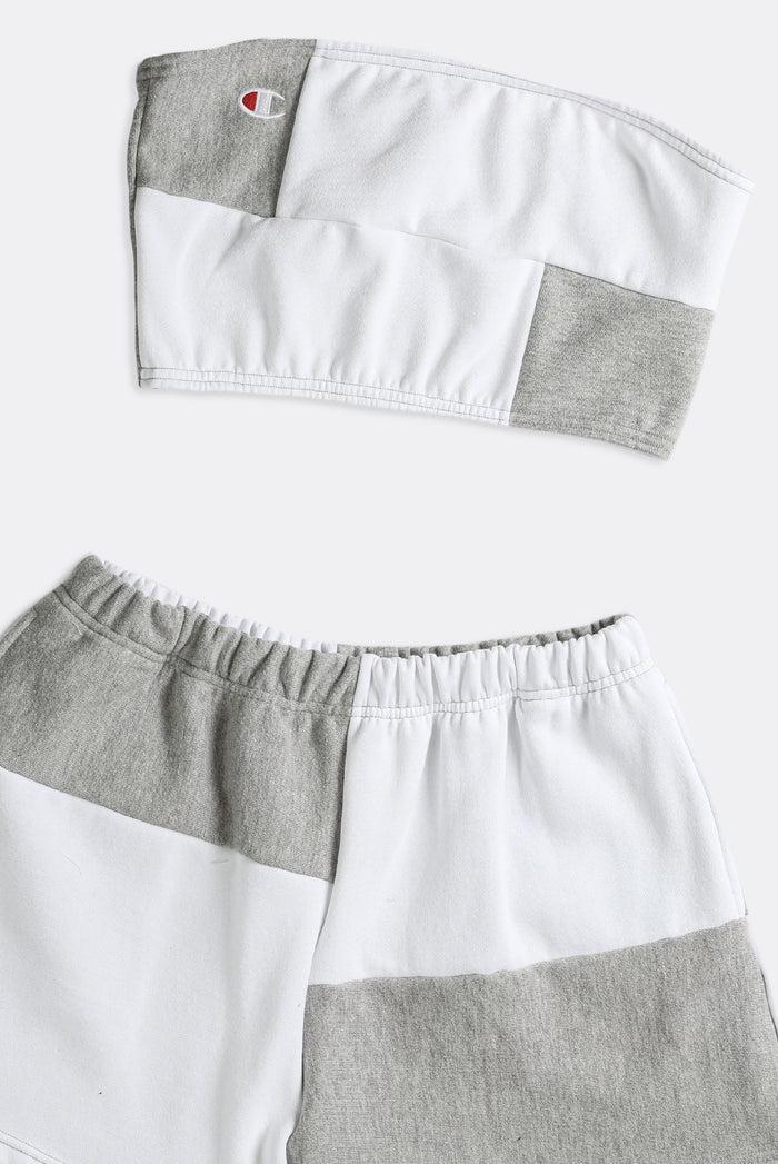 Frankie Rework Champion Patchwork Mini Sweatshorts Set - XS S M L