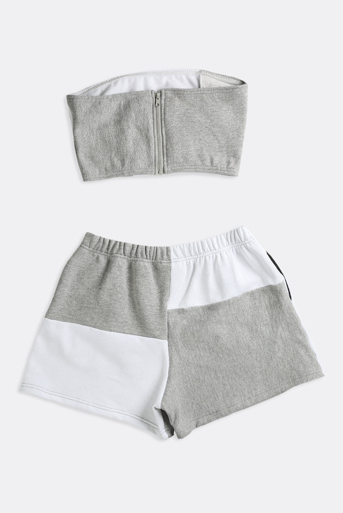 Frankie Rework Champion Patchwork Mini Sweatshorts Set - XS S M L