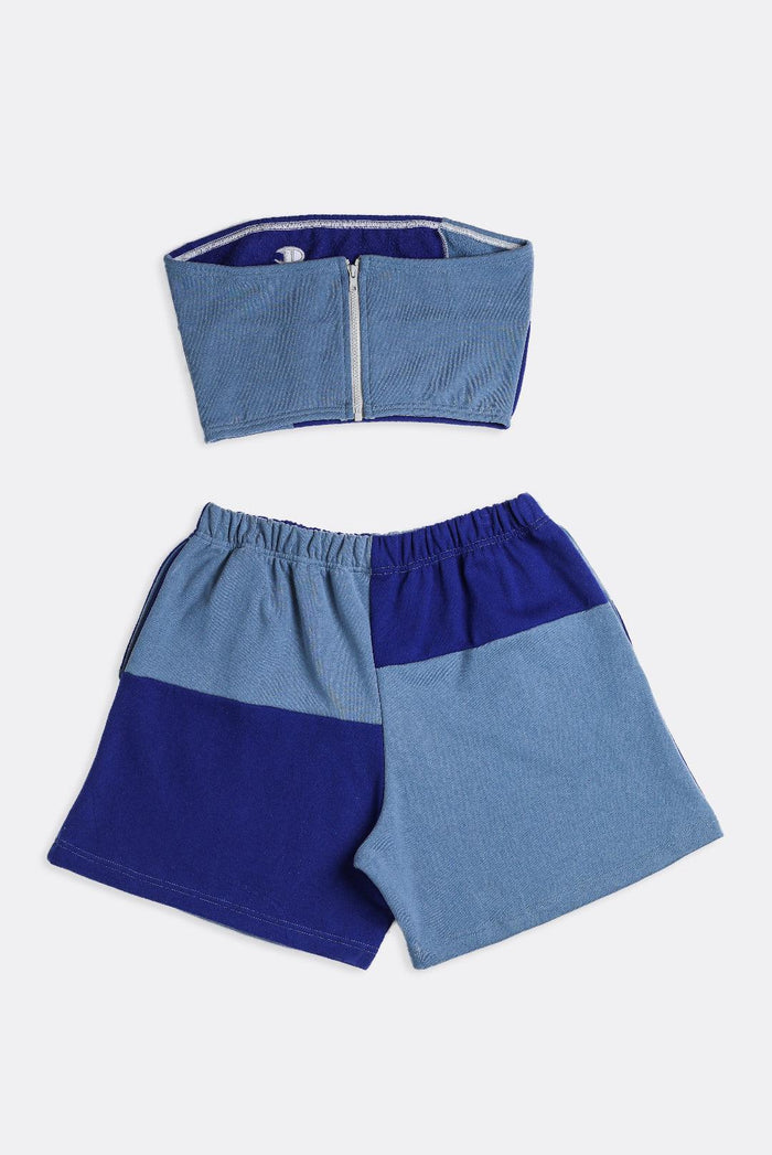 Frankie Rework Champion Patchwork Sweatshorts Set - L