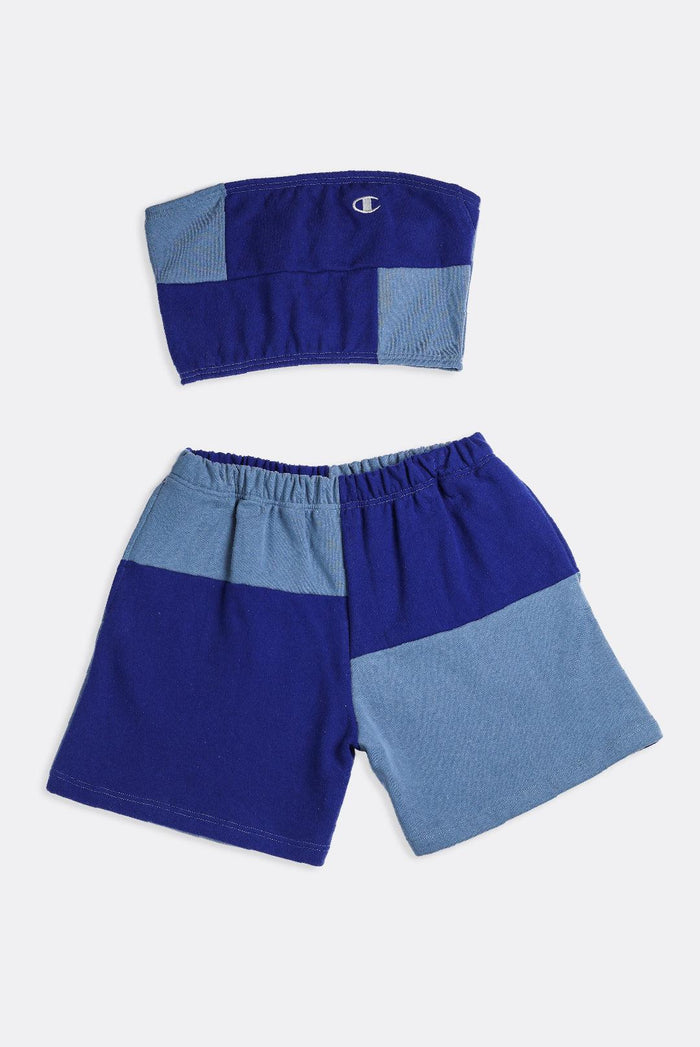 frankie Rework Champion Patchwork Sweatshorts Set - L