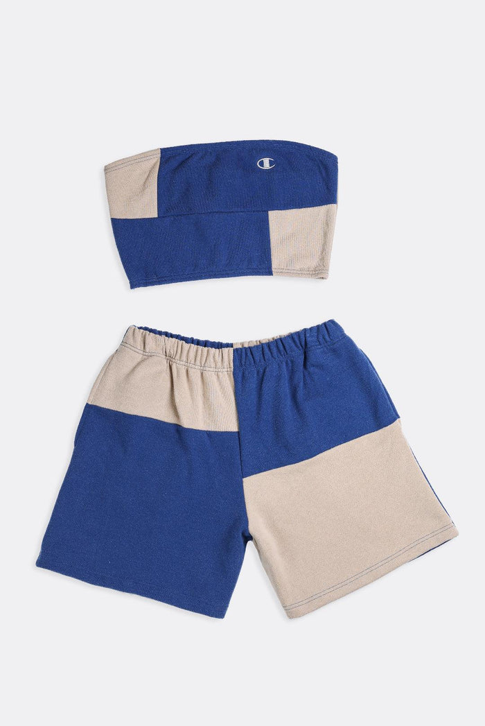 frankie Rework Champion Patchwork Sweatshorts Set - L