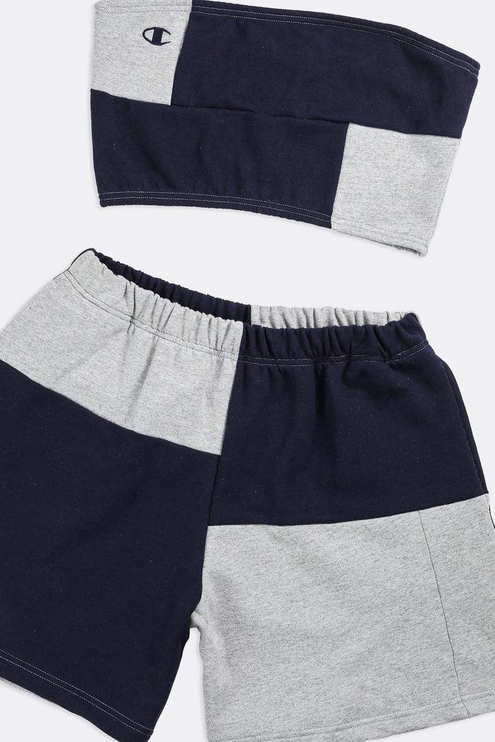 Frankie Rework Champion Patchwork Sweatshorts Set - L