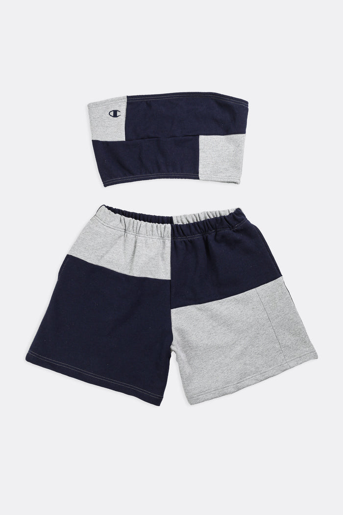 frankie Rework Champion Patchwork Sweatshorts Set - L