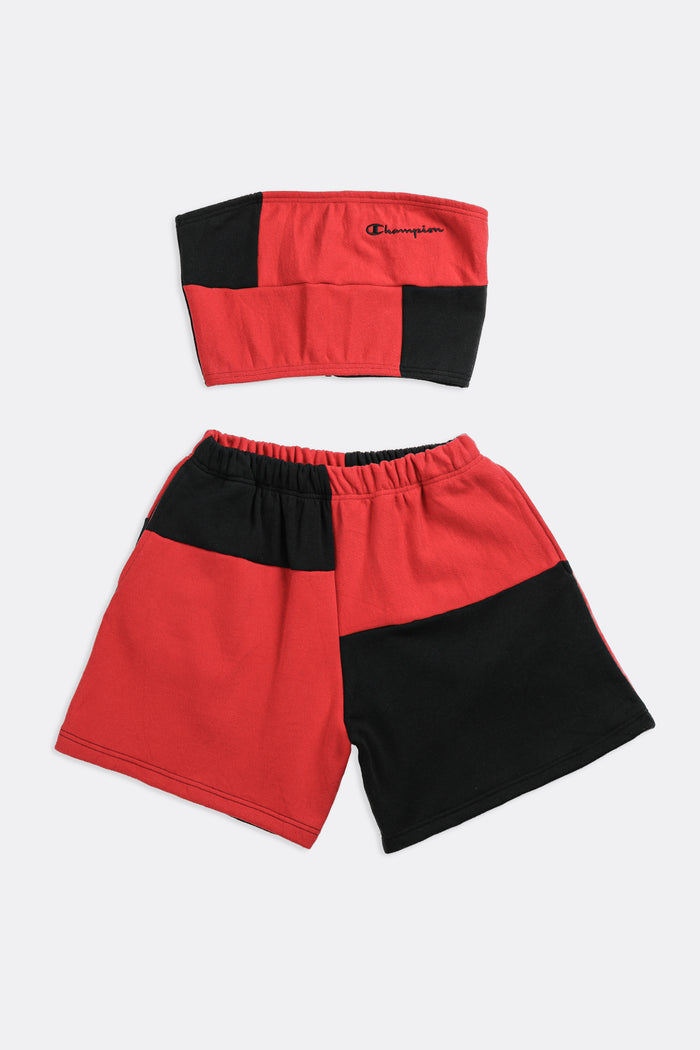 frankie Rework Champion Patchwork Sweatshorts Set - M