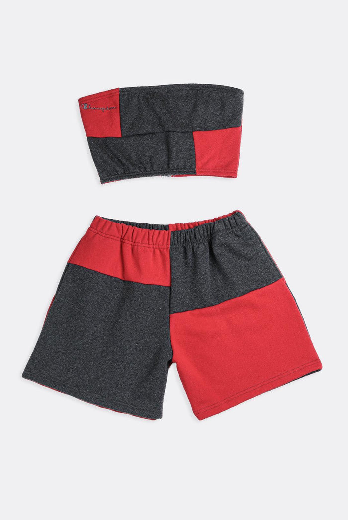 frankie Rework Champion Patchwork Sweatshorts Set - M