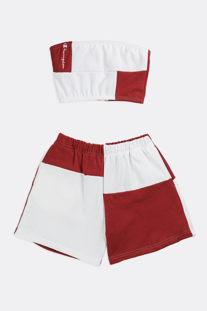 frankie Rework Champion Patchwork Sweatshorts Set - S