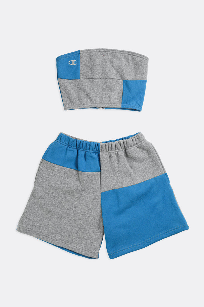 frankie Rework Champion Patchwork Sweatshorts Set - S