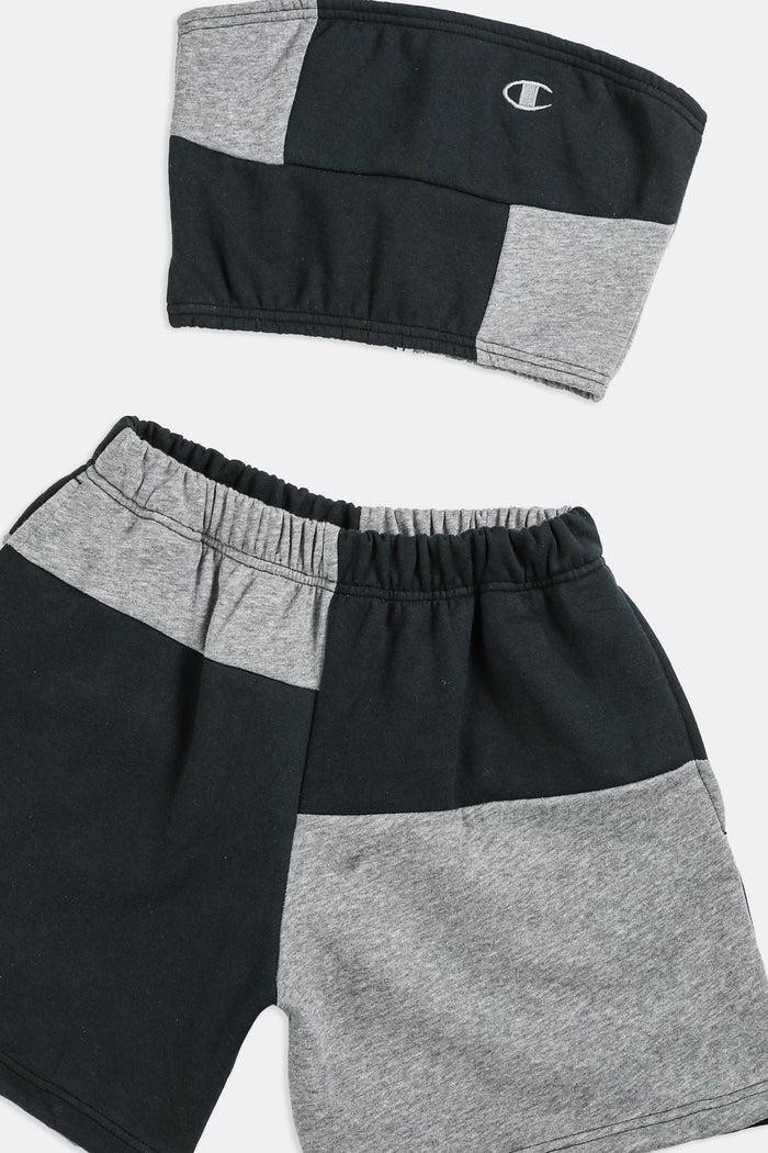 Frankie Rework Champion Patchwork Sweatshorts Set - XS