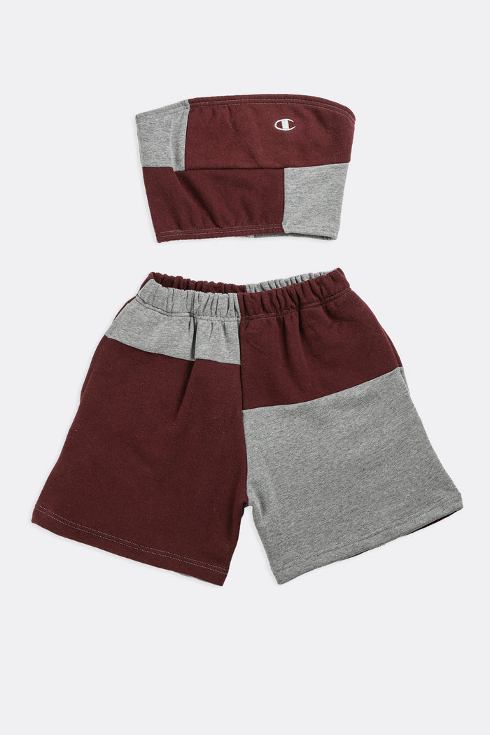frankie Rework Champion Patchwork Sweatshorts Set - XS