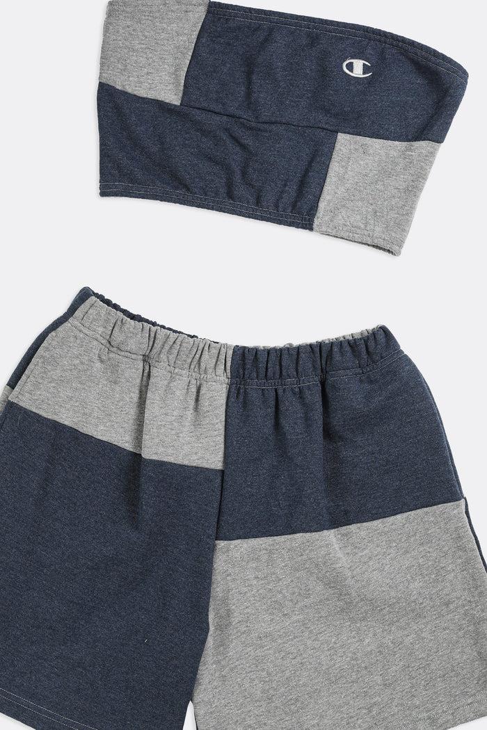 Frankie Rework Champion Patchwork Sweatshorts Set - XS S M L