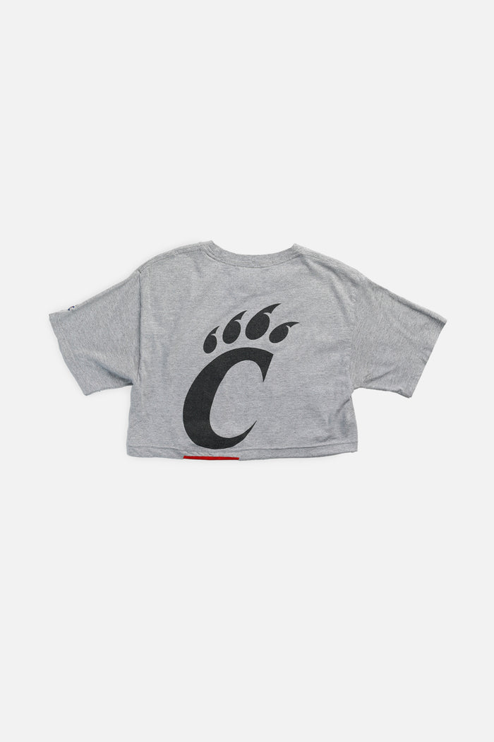 Frankie Rework Cincinnati Bearcats NCAA Crop Tee - XS
